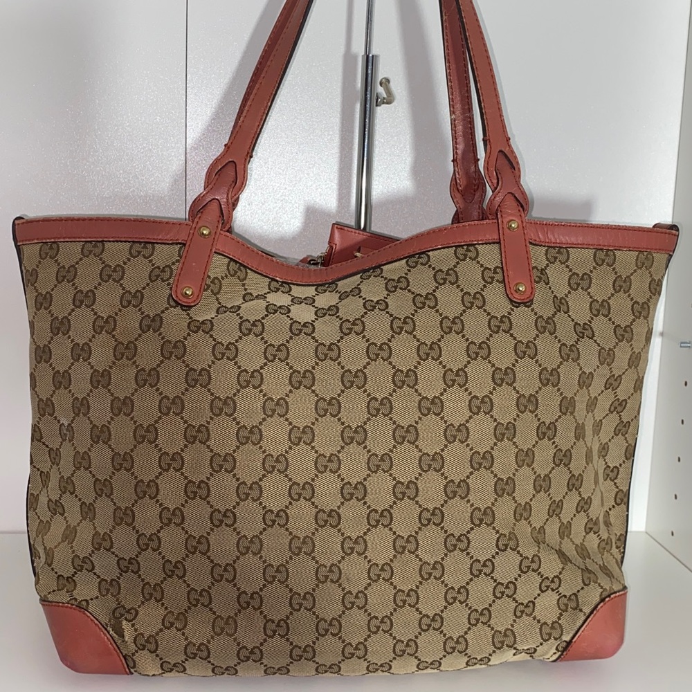 Authentic Rare Pink Gucci GG Tote Bag ONLY Without Pouch Shown